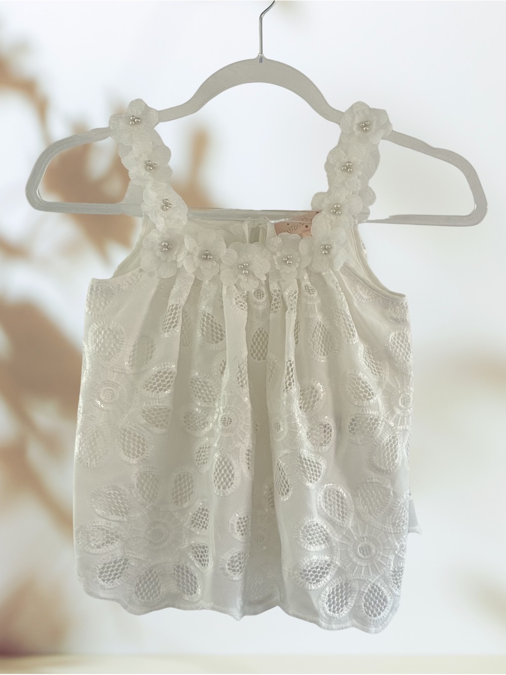 Tutu Du Monde Layla Lace girls top 6/7 hand beaded sequins 3D flowers pearls